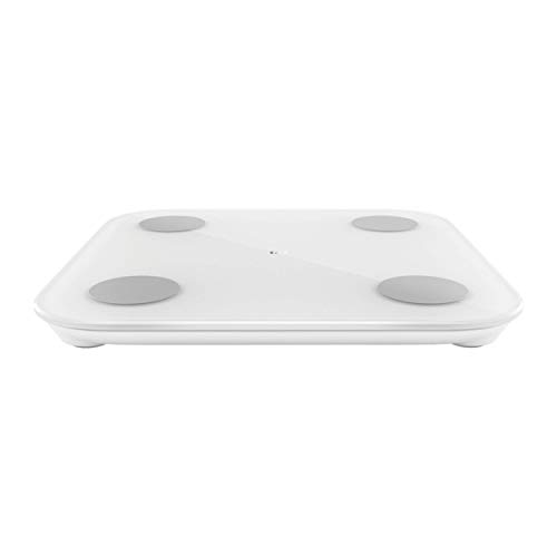 Xiaomi Mi Smart Body Composition Scale 2 Personenwaage (Messung von z.B. Gewicht, Fett und Wasseranteil, Mi Fit Appanbindung für iOS/Android, bis zu 16 Personenprofile, max. 150kg), 30 x 30 x 2 cm