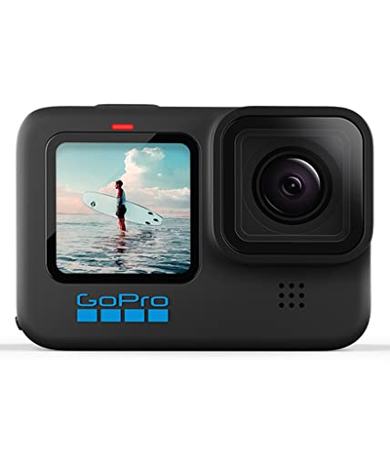 GoPro HERO10 Black - Wasserdichte Action-Kamera mit Front-LCD und...