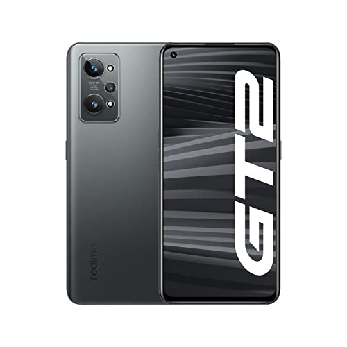 realme GT 2 5G Smartphone ohne Vertrag, 120Hz AMOLED, Snapdragon 888 5G, Starker 5000-mAh-Akku, 65 W SuperDart-Aufladung, X-Achsen Linearmotor, Dual SIM, 8+128 GB,Stahl Schwarz
