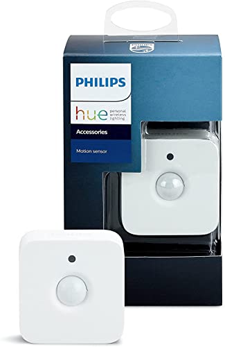 Philips Hue Bewegungssensor, Zubehör für Ihr Philips Hue System, intelligenter Bewegungsmelder, Tageslichtsensor, Weiß