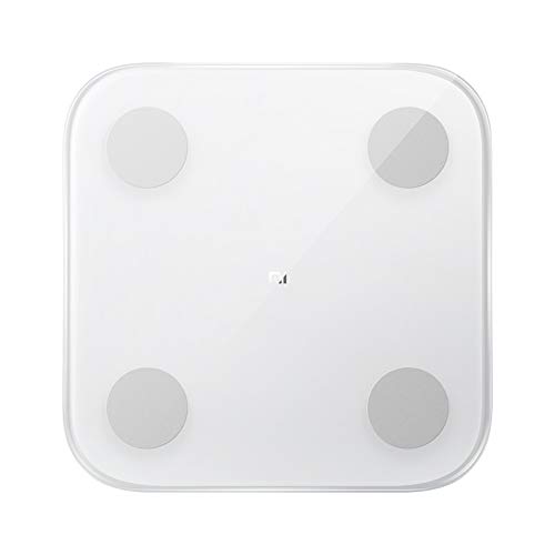 Xiaomi mi Body Composition Scale mit 2 G-Förmigen Sensoren, Hochpräzisem BIA-Chip, 13 Körperdaten, Balance Capacity Test, Weiß