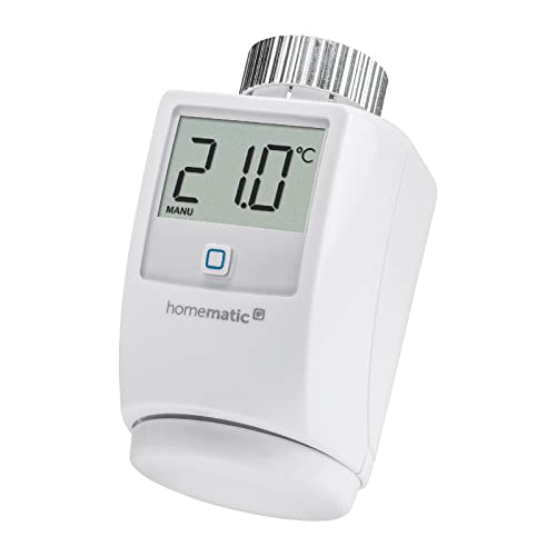 Homematic IP Smart Home Heizkörperthermostat, digitaler Thermostat Heizung, Heizungsthermostat, Steuerung per App, Alexa & Google Assistant, einfache Installation, Energie sparen, 140280A0