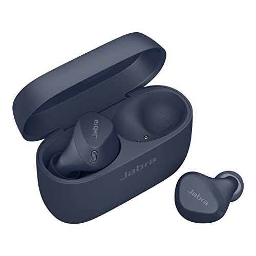 Jabra Elite 4 Active In Ear Bluetooth Earbuds - True Wireless Kopfhörer mit sicherem Sitz, 4 eingebauten Mikrofonen, aktiver Geräuschunterdrückung und anpassbarer HearThrough Funktion - Marineblau