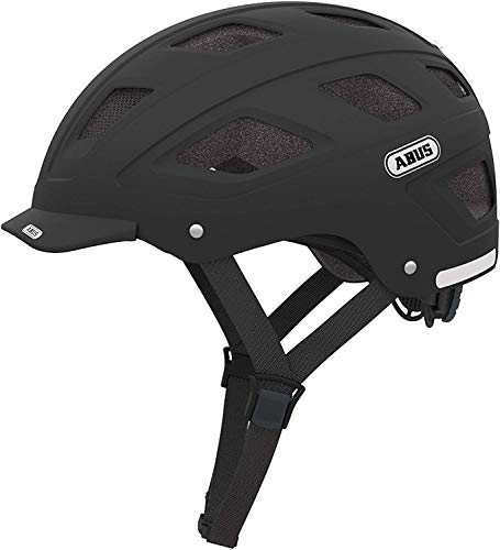 ABUS HYBAN Fahrradhelm, Schwarz (Velvet Black), M