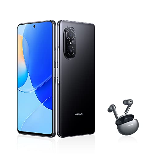 HUAWEI nova 9 SE Smartphone, 6,78'' Display, 108 MP High-Res Photography, 66W Charger, 1.05 mm ultraschmaler Displayrahmen, [Standard Deutsche Version] 30 Monate Garantie, Black + FreeBuds 4i Silver