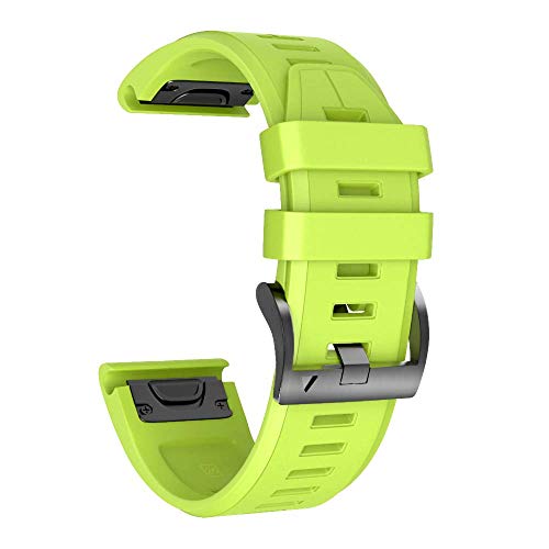 NotoCity Armband für Garmin Fenix 5/Fenix 5 Plus/Fenix 6/Fenix 6 Pro/Fenix 7/Forerunner 935/945, 22mm Breite Silikon Quick-Fit Uhrenarmband, Mehrfache Farben (Grün)