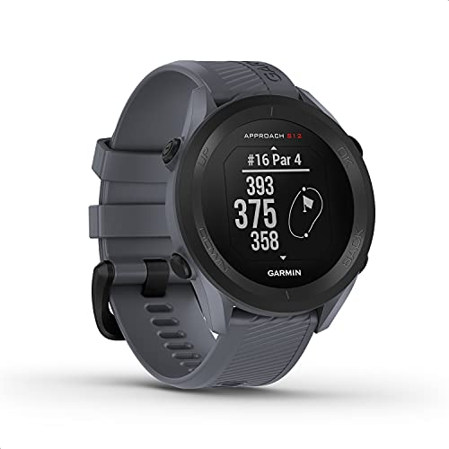 Garmin Approach S12 - GPS-Golfuhr mit Schlagweitenmessung & Distanzangaben zum Grün/ Hindernissen auf 42.000 Golfplätzen. 1,3“ Display mit einfacher Bedienung & bis zu 30 h Akkulaufzeit im Golf-Modus.