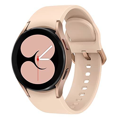 Samsung Galaxy Watch4, Runde Bluetooth Smartwatch, Wear OS, Fitnessuhr, Fitness-Tracker, 40 mm, Gold (Deutche Version)
