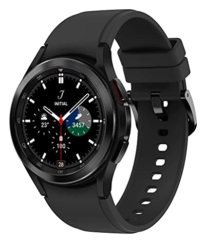 Samsung Galaxy Watch4 Classic, Runde LTE Smartwatch, Wear OS, drehbare Lünette, Fitnessuhr, Fitness-Tracker, 42 mm, Black