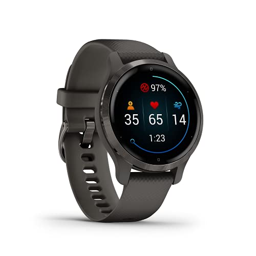 Garmin Venu 2S – schlanke GPS-Fitness-Smartwatch mit ultrascharfem 1,1“ AMOLED-Touchdisplay, umfassenden Fitness-/Gesundheitsfunktionen, über 25 vorinstallierten Sport-Apps, Garmin Music & Garmin Pay