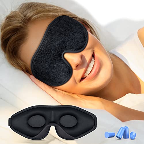 3D Schlafmaske, Gritin 2022 Version 3D Konturierte Licht Blockierendes...