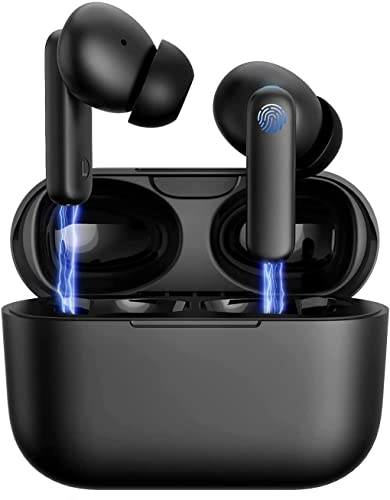Bluetooth Kopfhörer in-Ear Ohrhörer,Kabellose Kopfhörer mit Klarem Mikrofon,Bluetooth 5.0 Earbuds,IPX6 Wasserdicht Touch Control,Noise Cancelling, 30 Std Spielzeit,für Android/Samsung/iPhone