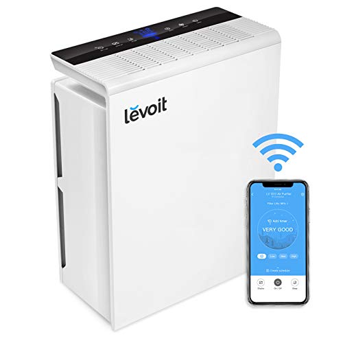 Levoit Luftreiniger H13 HEPA Filter für Allergiker, CADR 230m³/h bis zu 48㎡ Wohnung, Luftfilter gegen 99,97% von Staub Pollen Rauch, Air Purifier mit Automodus 23dB Schlafmodus Timer, App Steuerung