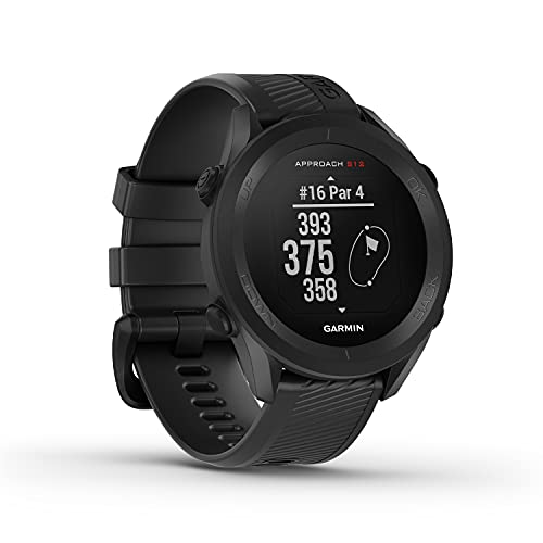 Garmin Approach S12 - GPS-Golfuhr mit Schlagweitenmessung & Distanzangaben zum Grün/ Hindernissen auf 42.000 Golfplätzen. 1,3“ Display mit einfacher Bedienung & bis zu 30 h Akkulaufzeit im Golf-Modus.