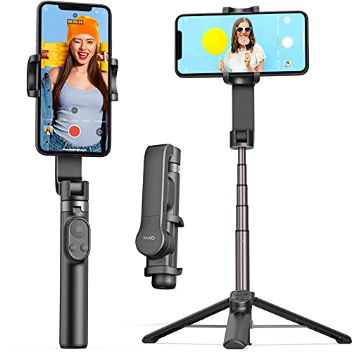 QIMIC Selfie Stick Stativ, 1 Achsen Gimbal Smartphone Stabilisator mit...