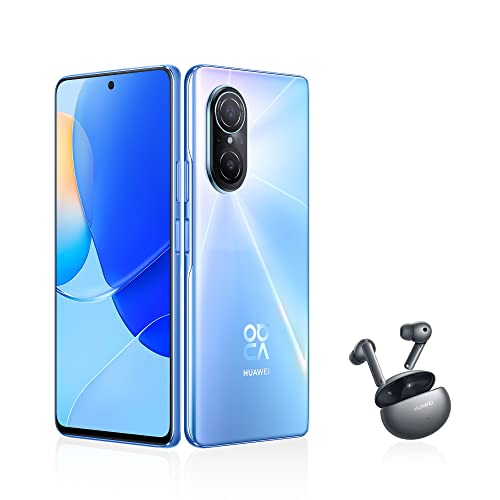 HUAWEI nova 9 SE Smartphone, 6,78'' Display, 108 MP High-Res Photography, 66W Charger, 1.05 mm ultraschmaler Displayrahmen, [Standard Deutsche Version] 30 Monate Garantie, Blue + FreeBuds 4i Silver