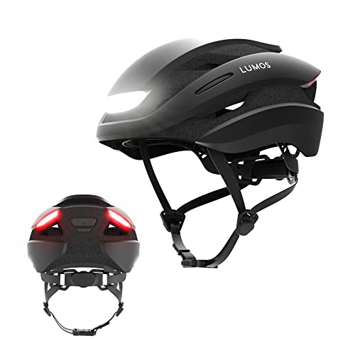 Lumos Ultra Smart-Helm | Fahrradhelm | Vorder- und Rücklicht (LED) | Blinker | Bremslichter | Bluetooth-Verbindung | Erwachsene: Herren, Damen (Charcoal Black, Größe: M-L)