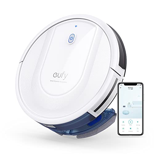 eufy Saugroboter mit Wischfunktion, RoboVac G10 Hybrid, Smart Dynamic Navigation, 2-in-1 Sauger & Wischmopp Roboterstaubsauger, 2000Pa Saugkraft, Selbstaufladend, ideal für Hartböden(Weiß)