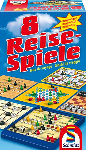 Schmidt Spiele 49102 - 8 Reise-Spiele, Spielesammlung, magnetisch,...