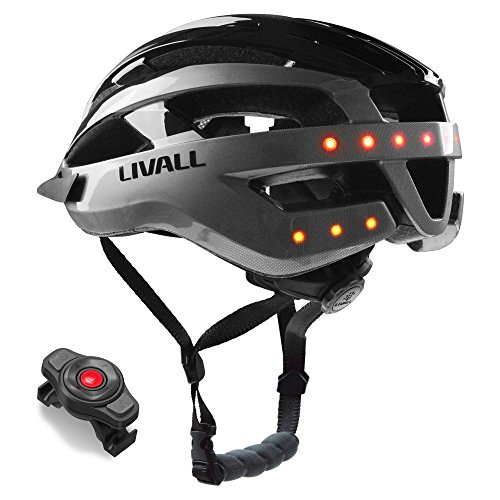 LIVALL Unisex – Erwachsene MT1 Musik, Rücklicht, Blinker, Navigation, Anruffunktion und SOS-System Fahrradhelm, schwarz/anthrazit, M (54-58 cm)