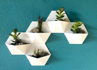 Pflanzenhalterung im Nanoleaf Design aus dem 3D-Drucker 3D-Druckvorlage - Pflanzenhalterung im Nanoleaf Design