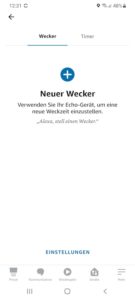 Amazon Alexa App - Wecker stellen