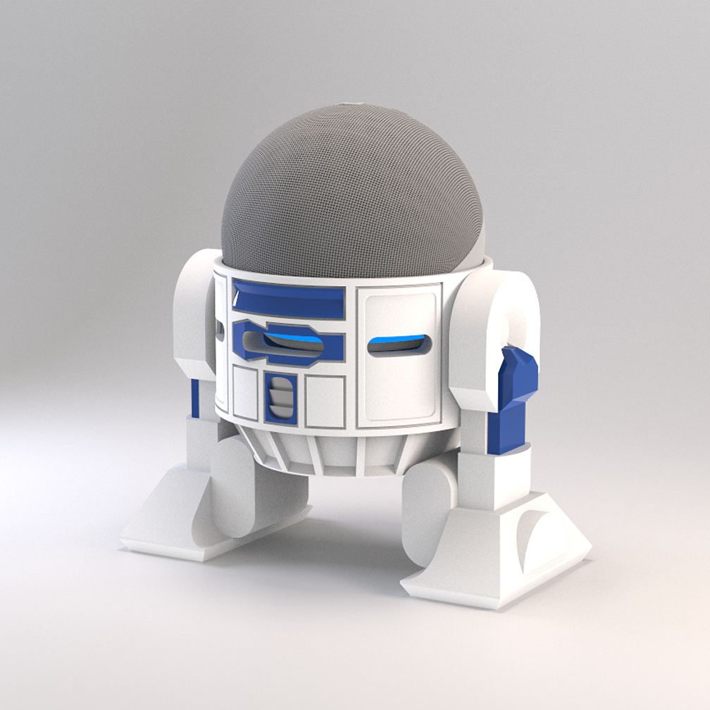 Echo Dot 4 R2-D2 3D Drucker