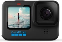 GoPro Hero 10 Black GoPro HERO10 Black - Wasserdichte Action-Kamera mit Front-LCD und Touch-Rückseiten